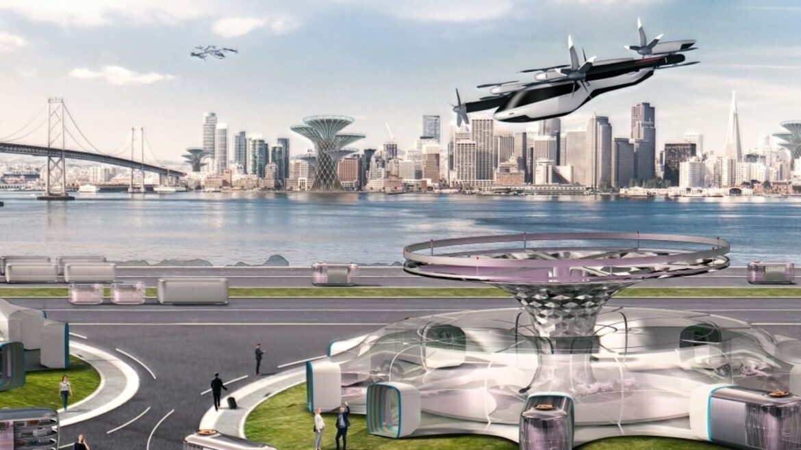 Lufttaxi Hub in San Francisco Elektromobilität der Zukunft