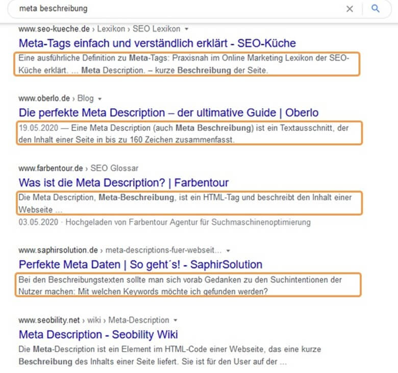 Professionelle Suchmaschinenoptimierung: Meta Daten