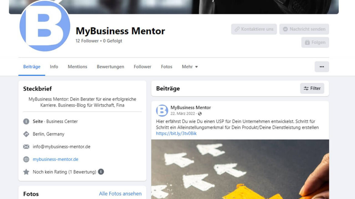 Facebook Unternehmensseite erstellen: Schritt für Schritt