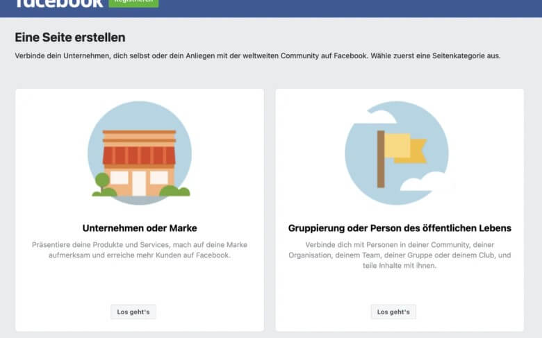 Facebook Unternehmensseite erstellen: Anleitung